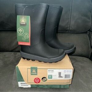 Kamik kids 11 EU 28/29 Black Riptide waterproof Rain Boots